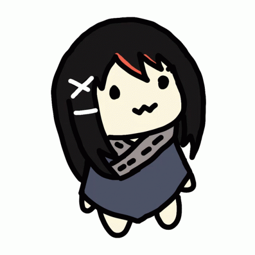 A Drawing Of A Person Holding Another Person 'S Head With A X On It GIF