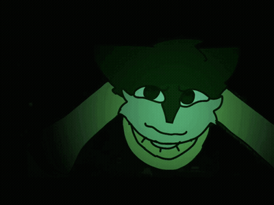 A Drawing Of A Person 'S Face With A Green Background GIF