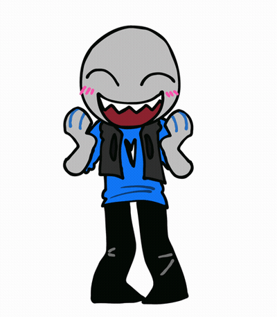 A Drawing Of A Person Wearing A Blue Shirt GIF
