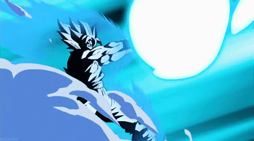A Drawing Of A Person With A Blue Background And A White Circle In The Background GIF