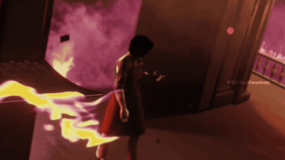 A Drawing Of A Person With A Flame Coming Out Of Their Hand And The Words Fansarmy Visible In The Corner GIF
