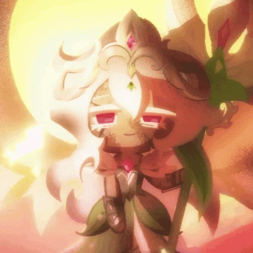 A Drawing Of A Person With A Flower In Their Hair GIF
