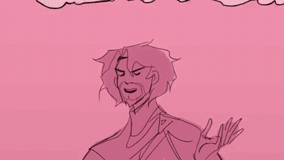 A Drawing Of A Person With A Flower On Their Head In The Clouds . GIF