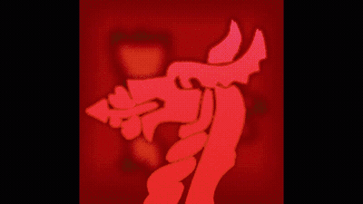 A Drawing Of A Person With A Red Background GIF