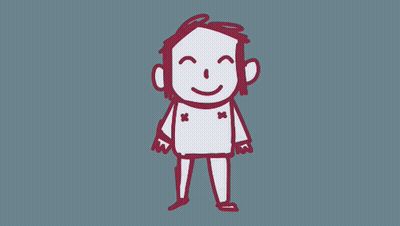 A Drawing Of A Person With A Smiley Face GIF