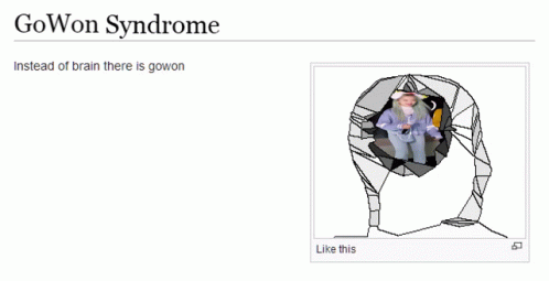 A Drawing Of A Person With Gowon Syndrome Written On It GIF
