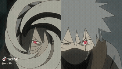 A Drawing Of A Person With Red Eyes And A Swirl Around Their Head With Tik Tok Written On The Bottom GIF
