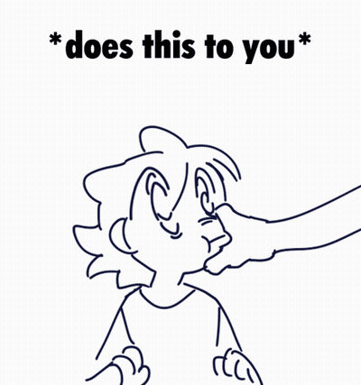 A Drawing Of A Person With The Words " * Does This To You * " On The Bottom GIF