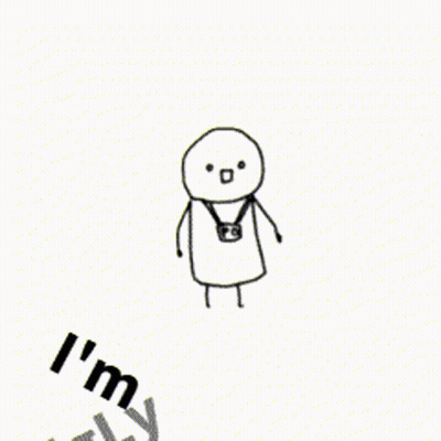 A Drawing Of A Person With The Words " I 'M Ugly " GIF