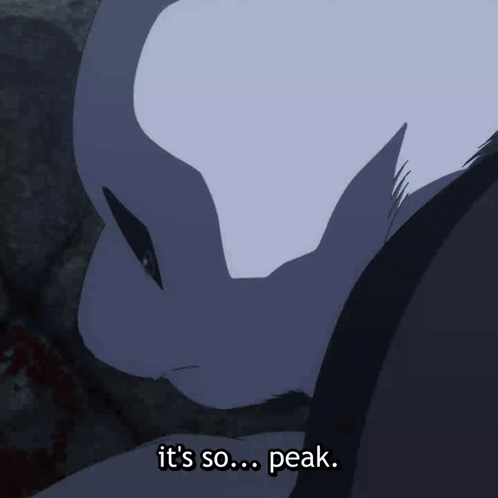 A Drawing Of A Person With The Words It 'S So ... Peak GIF