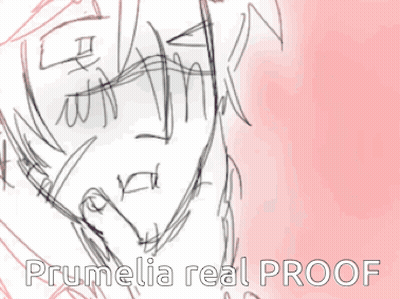 A Drawing Of A Person With The Words " Prumelia Real Proof " Written Below It GIF