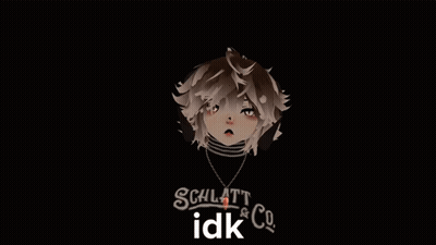A Drawing Of A Person With The Words Schlaft & Co. Idk Written On It GIF