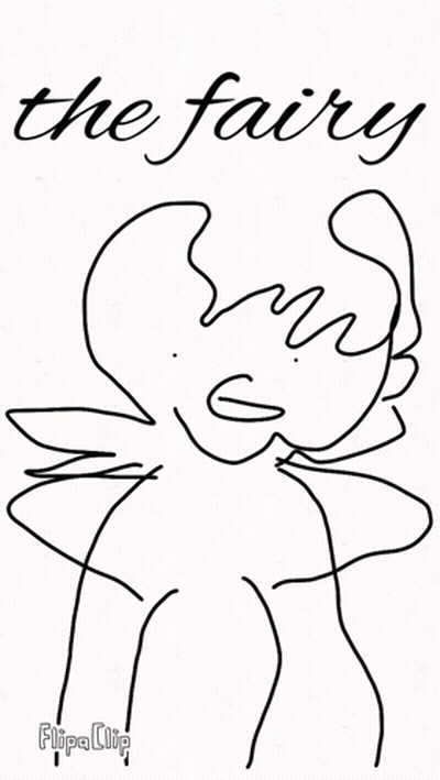 A Drawing Of A Person With The Words The Fairy It 'S In Its Coming GIF