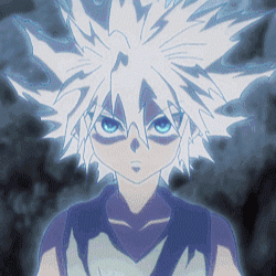 A Drawing Of A Person With White Hair GIF