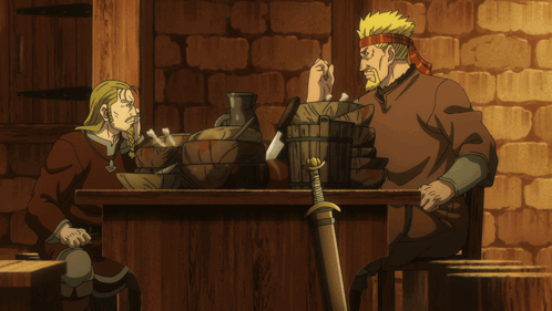 A Drawing Of A Person With Yellow Hair And A Brown Shirt GIF