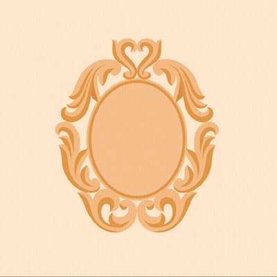 A Drawing Of A Picture Frame With The Letter S2 In The Center GIF