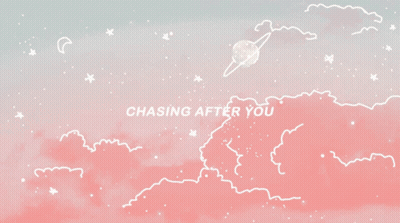 A Drawing Of A Planet In The Sky With The Words Chasing After You Below It GIF