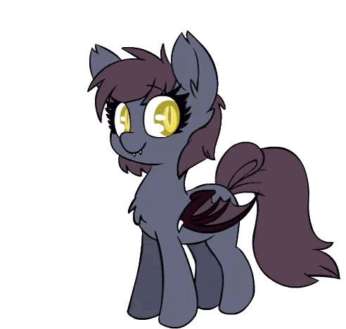 A Drawing Of A Pony With Bat Wings On It Sticker