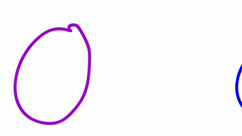 A Drawing Of A Purple Circle And A Black Object GIF