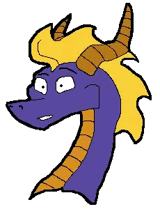 A Drawing Of A Purple Dragon With Yellow Horns And The Word Twitch Written Below It Sticker