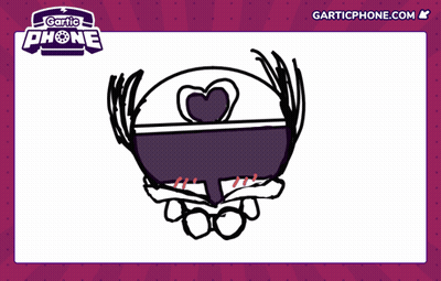 A Drawing Of A Purple Object With The Words Gartic Phone On The Bottom GIF