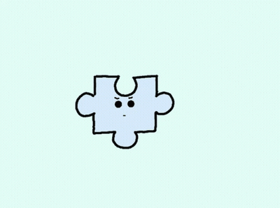 A Drawing Of A Puzzle Piece With The Words Can 'T Piece It Together GIF