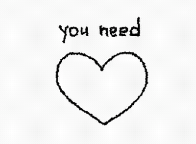 A Drawing Of A Red Heart With The Words " You Need Me " Written Below It GIF
