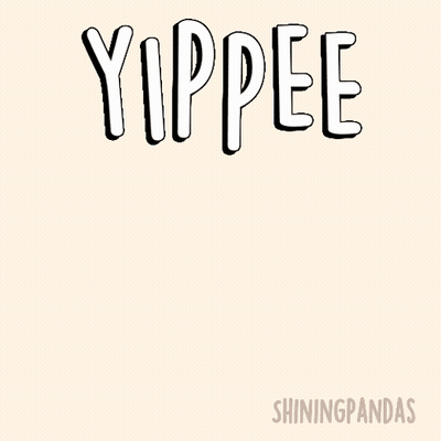A Drawing Of A Red Panda With The Words Yippee Written Above It GIF
