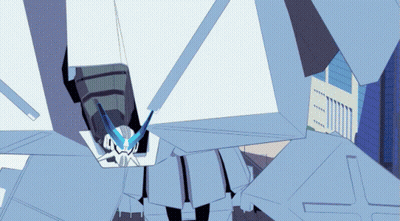 A Drawing Of A Robot With A Blue Light Coming Out Of It 'S Head GIF