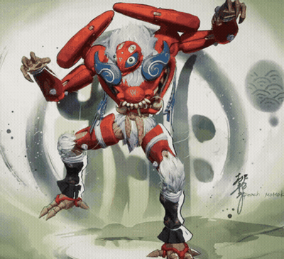 A Drawing Of A Robot With Chinese Writing On The Bottom Right Corner GIF