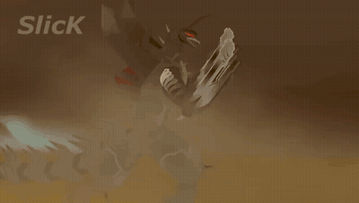 A Drawing Of A Robot With The Word Slick On The Bottom GIF