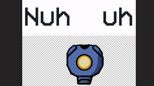 A Drawing Of A Robot With The Words Nun Uh On It GIF