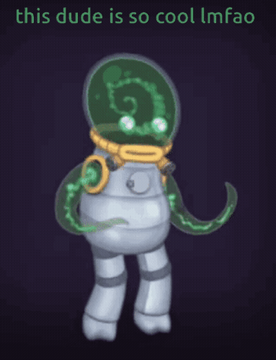 A Drawing Of A Robot With The Words This Dude Is So Cool Lmfao Above It GIF