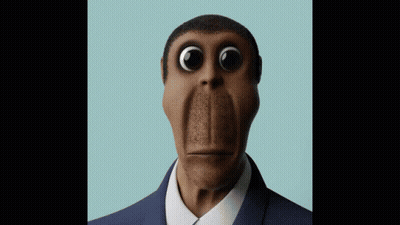 A Drawing Of A Rock With A Face On It GIF
