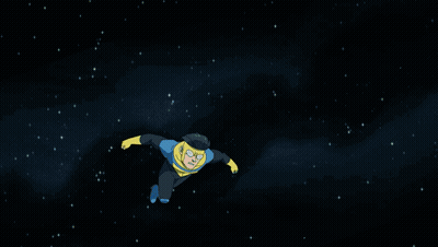 A Drawing Of A Rocket Flying Through The Air GIF