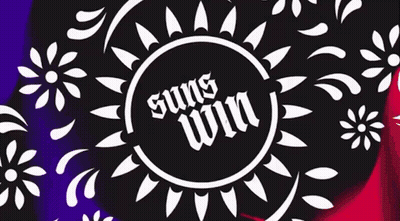A Drawing Of A Rose And The Words Win Suns GIF