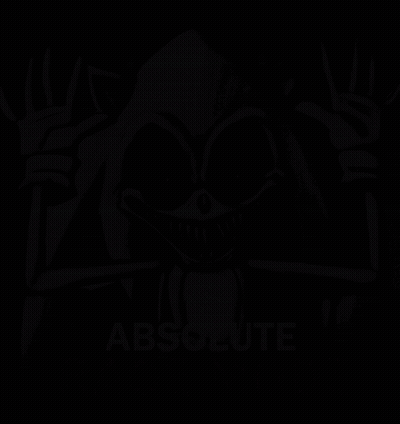 A Drawing Of A Scary Sonic With The Words Absolute Rage Mode Below Him GIF