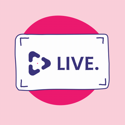 A Drawing Of A Sign That Says Live GIF