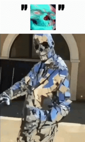 A Drawing Of A Skeleton With The Words " I 'M A Skeleton " Above It GIF