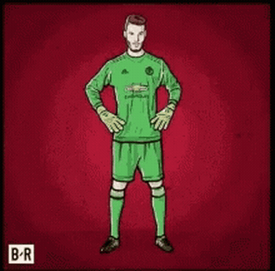 A Drawing Of A Soccer Player With The Letter B On The Bottom GIF