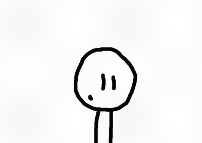 A Drawing Of A Stick Figure With A Speech Bubble That Says Hi GIF
