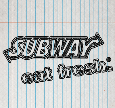 A Drawing Of A Subway Logo That Says Eat Fresh GIF