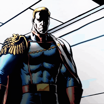 A Drawing Of A Superhero With A Star On His Chest GIF