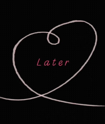 A Drawing Of A Swirl With The Word Later Written On It GIF