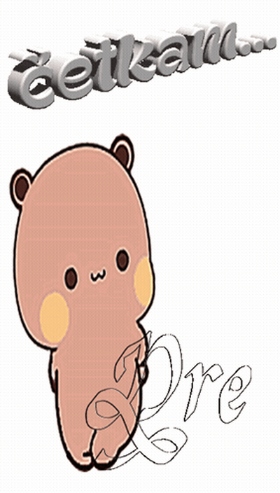 A Drawing Of A Teddy Bear With The Word Zetkau On The Bottom GIF