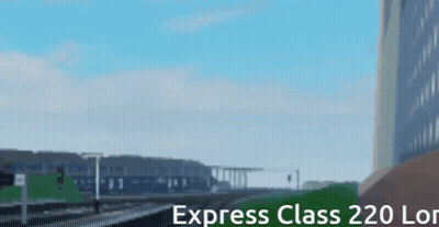 A Drawing Of A Train With The Words Express Class 220 Lor On The Bottom GIF