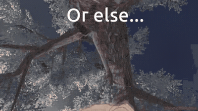 A Drawing Of A Tree With The Words Or Else GIF