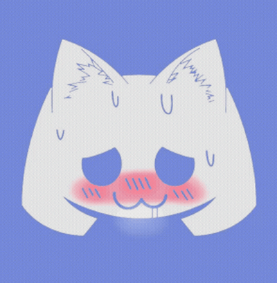 A Drawing Of A White Cat With A Surprised Expression On Its Face GIF