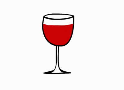 A Drawing Of A Wine Glass With A Red Liquid In It GIF
