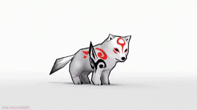 A Drawing Of A Wolf Standing Next To A Laptop With Me-Mowbitch Written Below It GIF